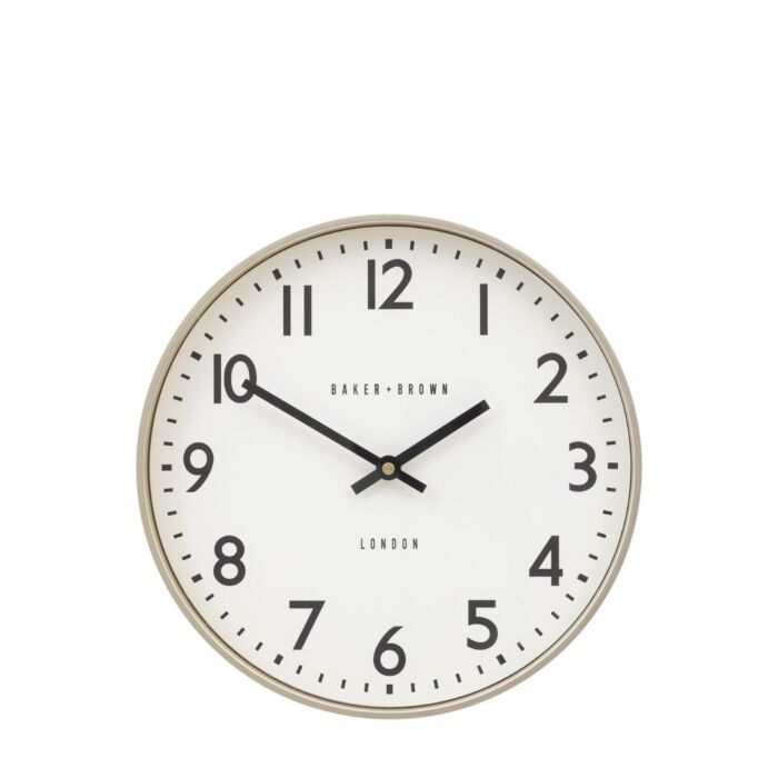 Baker Brown Norton Wall Clock - Chrome